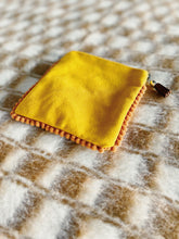 Load image into Gallery viewer, Coin Purse - Amber Yellow with Marigold Scallop Trim
